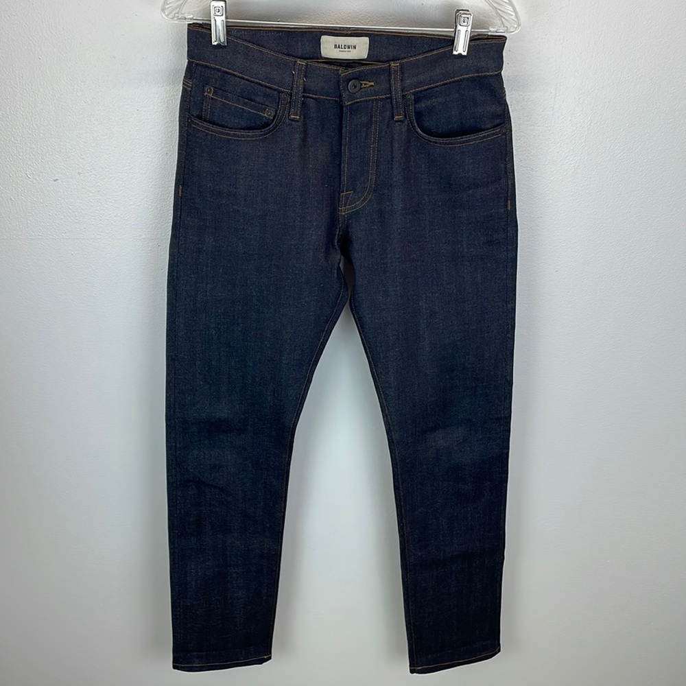 ⭐️Baldwin Kansas City 76 Slim Indigo Raw Selvedge mens jeans NWOT  SZ 28 X30